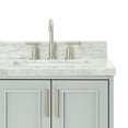 thumbnail image 4 of Ariel Stafford 37 Inch Single Right Offset Rectangle Sink Vanity With Carrara White Marble Countertop W/1.5" Edge In Grey, 4 of 11