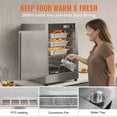 thumbnail image 3 of KFFKFF Unité de Chauffage Alimentaire Chauffe-Collation à 5 Niveaux avec Plateau Anti-Humidité, 5 Conteneurs, Porte Simple et Étagères Modifiables, Placard de Chauffage Alimentaire en Acier Inoxydable, Parfait pour Garder la Pizza, le Poulet, les Restaurants, 3 of 9