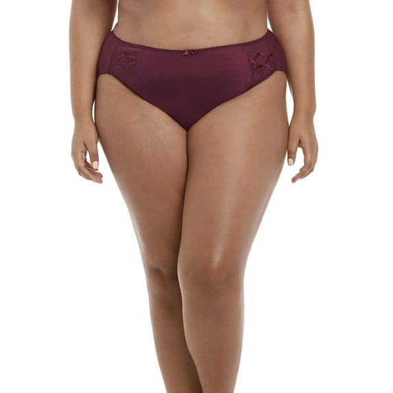 Elomi Womens Cate Brief, XL, Cabernet
