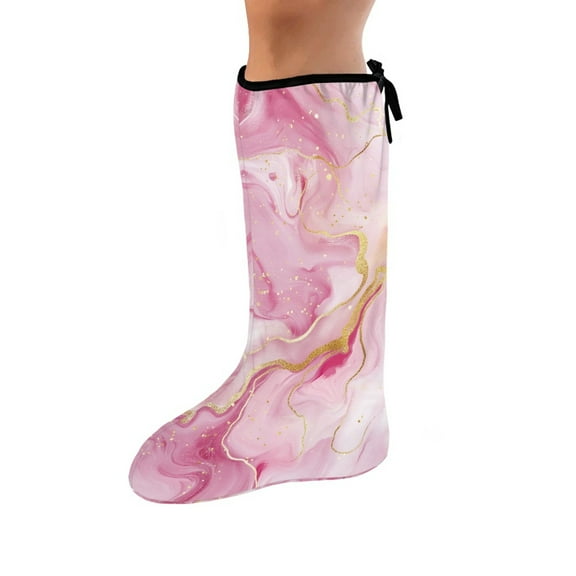 COEQINE Marble Print Leg Cast Covers Size L Outdoor Leg Protection Cover Decorative Leg Plaster Cover Breathable Cast and Bandage Protector Knee Cast Sock for Women Men Seniors