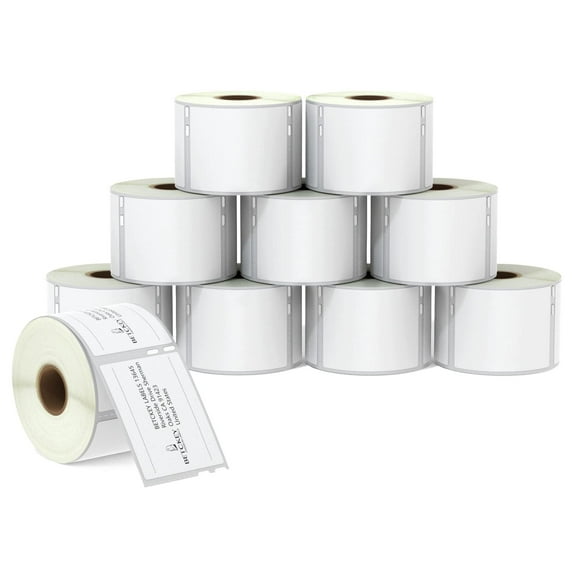 Compatible DYMO 30324 (2-1/8" x 2-3/4") Multipurpose Labels, Strong Adhesive & Perforated, Compatible with DYMO Labelwriter 450, 4XL, Rollo & Zebra Desktop Printers [10 Rolls/4000 Labels]