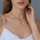thumbnail image 1 of Collar para mujer, joyería para mujer, joyería para mujer, collar con colgante de oro rosa para mujer, cadena para suéter, regalo para mujer, collar con colgante, 1 of 5