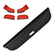 Hex Autoparts Rear Trunk Cargo Cover For 2021 2022 2023 2024 Ford Mustang Mach-E Retractable Luggage Black Waterproof Retractable Cargo Cover