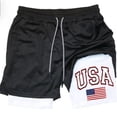 thumbnail image 4 of Tfken 250Th Anniversary Patriotic Casual Shorts For Men 4Th Of July America Independence Day Drawstring Letter Print Shorts Patriotic Male Soft Clothes Summer Gray, 4 of 4