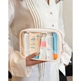 thumbnail image 5 of Pakyozj 3Pcs Travel Clear Makeup Bag Set for Women, Transparent Toiletry Bag with Zipper Portable Makeup Pouch Organizer Waterproof Small Cosmetic Bag Compact Car Bag Organizer Car Accessories, 5 of 7