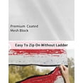 thumbnail image 6 of 4th of July RV Awning Sun Shade Screen 9'X7' American Flag Mesh Sunscreen Patriotic Star Fireworks 250 Years Awning Shade Screen with Zipper UV Blocker Completed Kits for RV Motorhome Camper, 6 of 7