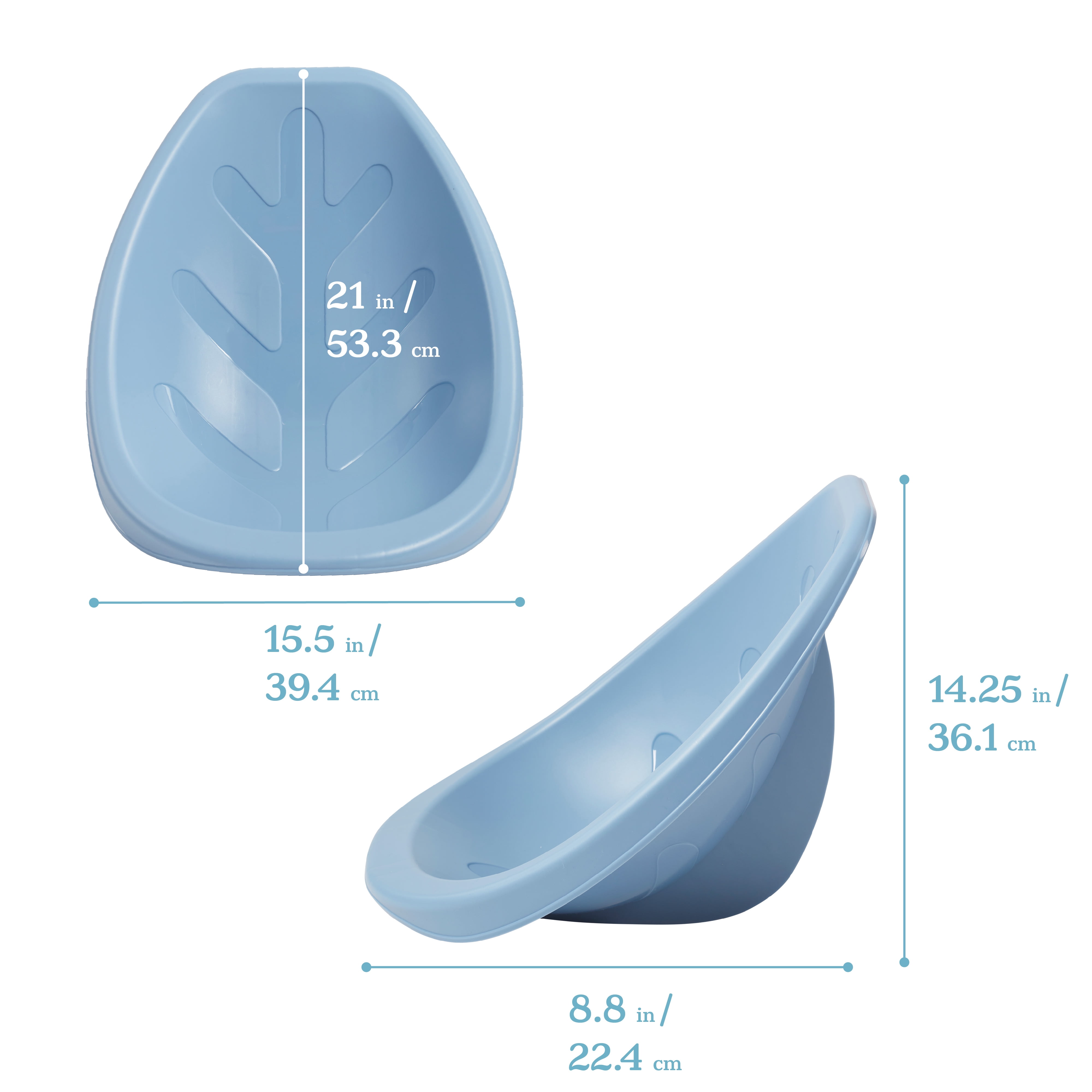ECR4Kids Plastic Leaf Scoop Floor Rocker Seat, Classroom Furniture, Earthtone, 6-Piece