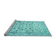 thumbnail image 2 of Ahgly Company Machine Washable Indoor Round Persian Light Blue Traditional Area Rugs, 8' Round, 2 of 4