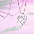 thumbnail image 2 of 18k White Gold Plated Women Heart Pendant Jewelry Necklace, 2 of 7