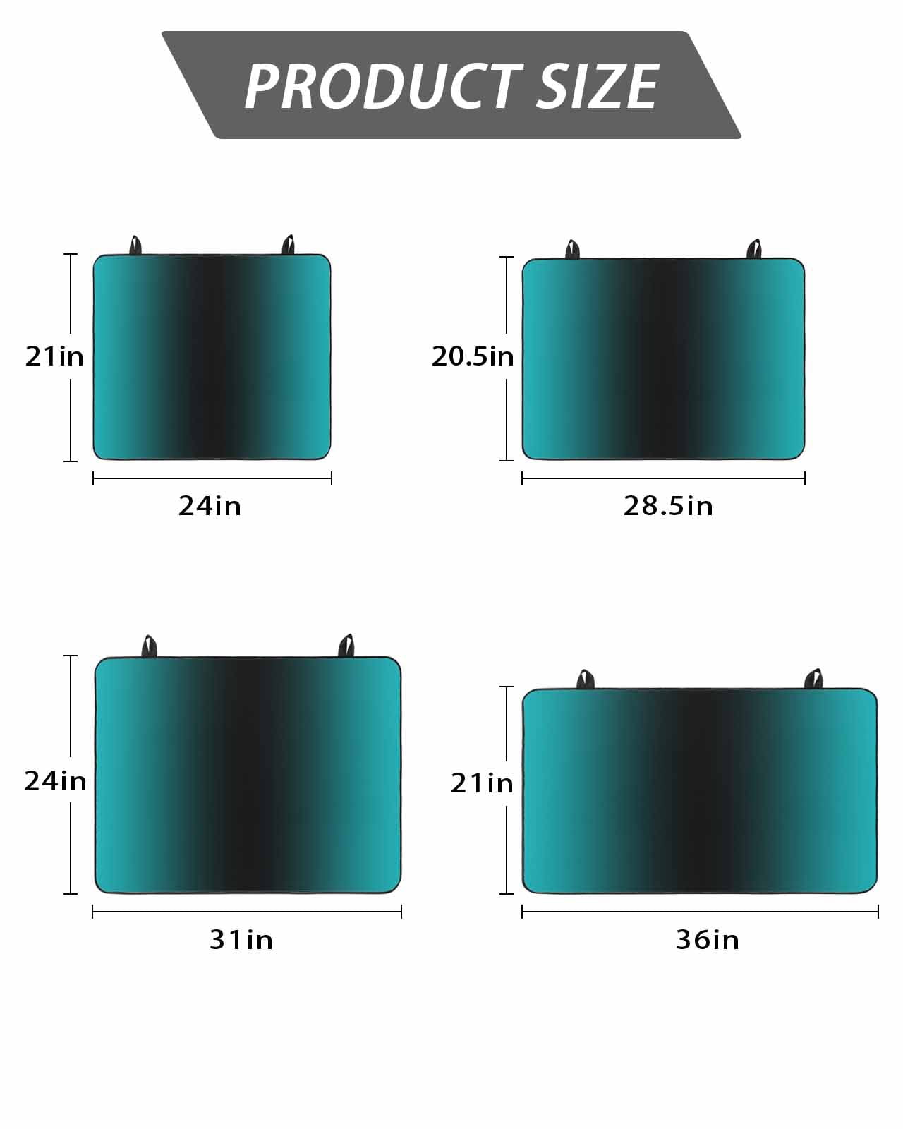 Stove Top Covers for Electric Stove, Teal Black Ombre Glass Stovetop Cover Protector, Gradient Contemporary Abstract Art Induction Cooktop Protector Oven Mat for Kitchen Countertop 36"x21"