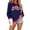 01#Navy, variant on Women's Jolly Christmas Sweatshirt Polka Dot Trim Crew Neck Long Sleeve Pullover