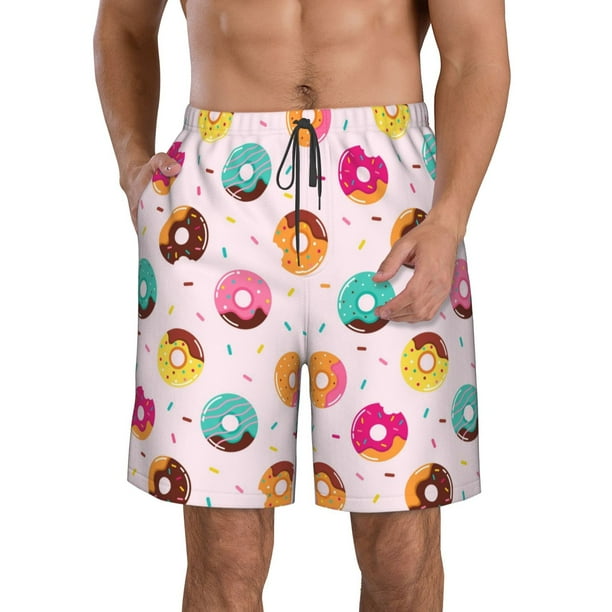 Fotbe Donut Trajes de Baño Estampados para Hombre, Shorts de Verano de Secado Rápido, Ropa de Playa, Bañadores-XX-Large