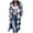 Blue, variant on Meichang Shacket Jacket Women Long Sleeve Flannel Jacket Women Buttons Plaid Cardigan Womens Fall Fashion 2023 Checkered Long Coat Top