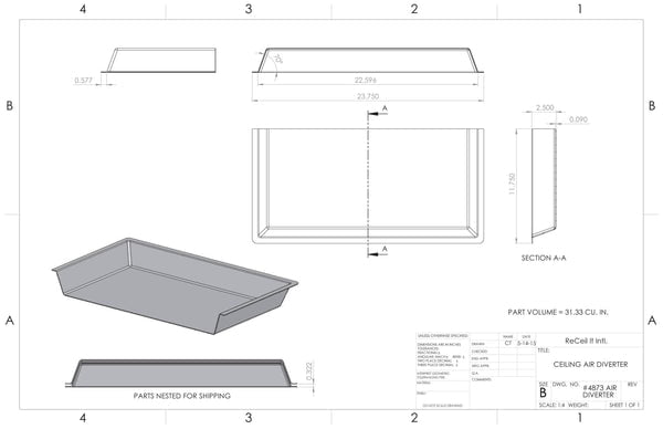 Air Diverter for 2'x2' Ceiling Air Diffuser-10 pack