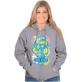 thumbnail image 3 of Retro Sassy Smurfette Love Corp Zip Hoodie Sweatshirt Women Brisco Brands S, 3 of 5