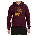 thumbnail image 2 of Cute Elephant Love Imagine Inspirational/Christian Unisex Graphic Hoodie Sweatshirt, Maroon, Large, 2 of 3