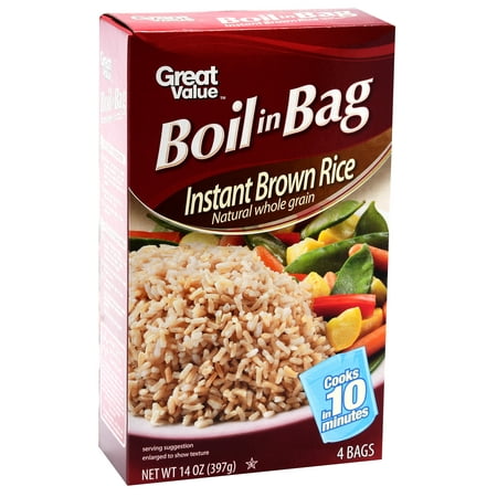 bags boil rice instant oz value bag brown