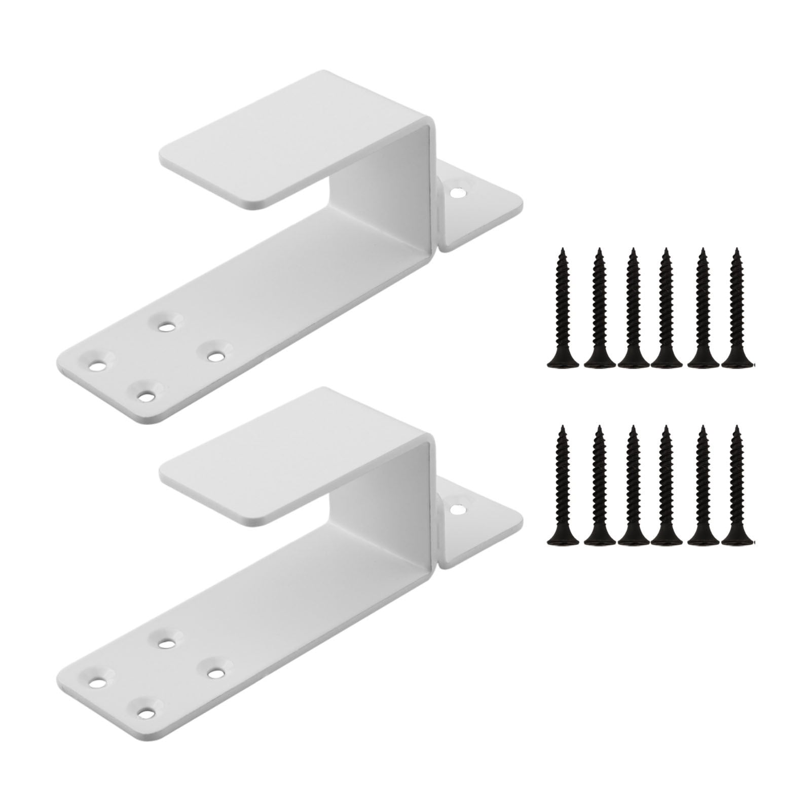 Door Barricade Brackets for 2x4 Lumber, U-Shaped Steel Design, Rust-Resistant Coating, Quick Installation for Interior Exterior Doors, Garages, Basements, Barns, Sheds, Warehouses, 2-Pack