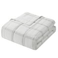 thumbnail image 6 of My Texas House Waldin Adult 3-Piece Light Grey Windowpane Plaid Box Quilt Set, Full/Queen, 6 of 6