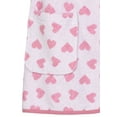 thumbnail image 2 of TowelSelections Women's Wrap Adjustable Cotton Terry Spa Shower Bath Gym Cover Up Small White-Pink Heart, 2 of 4