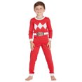 thumbnail image 1 of Mighty Morphin Power Rangers Costume Pyjama (Rouge 4) Garçons Filles Saban Vêtements de Nuit, 1 of 4