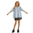 thumbnail image 3 of Tiijoy Girl Short Sleeve Blouse Casual Ruffle Button Up Shirt Cute Summer Tops, Sizes 3-16, 3 of 3