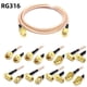 thumbnail image 2 of Cable adaptador con conector SMA macho a hembra, cable de extensión de antena, cable RF 0-6G, cable RG316, 2 of 4