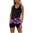 thumbnail image 4 of LOPECY-Sta Bathing Suit for Women Tankini Swimsuits for Women Sleeveless Tummy Control Two Piece Bathing Suits Flowy Swim Tops with Boy Shorts, 4 of 8