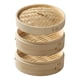 thumbnail image 1 of Cesta de vapor de bambú, vaporera de tela, vaporera de verduras para pollo Dimsum Bao Diámetro 27 cm 2 niveles, 1 of 8