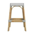 thumbnail image 2 of Beaumont Lane Coastal Rectangular Rattan 30" Bar Stool in Gray & White, 2 of 6