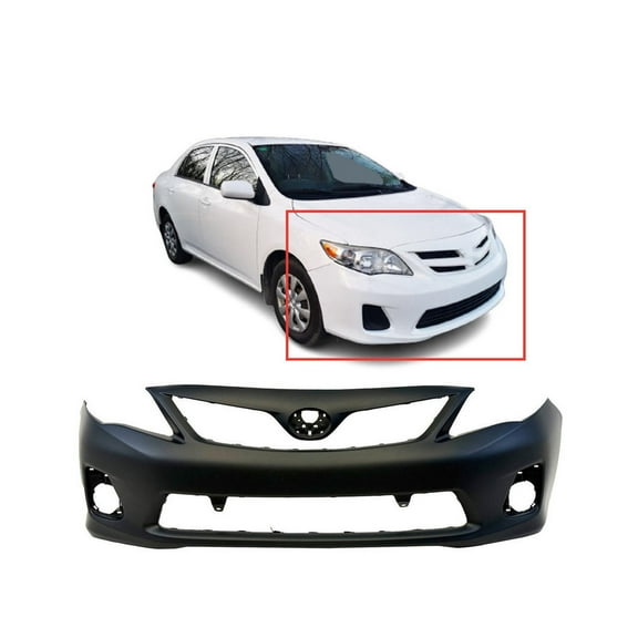 DCP Front Bumper Cover For 2011-2013 Toyota Corolla Japan Built w Fog light holes