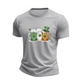 thumbnail image 2 of Men's St. Patrick's Day Beer Shamrock Print Crew Neck Short Sleeve T Shirt, 2 of 4