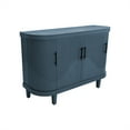 thumbnail image 2 of Sideboard47.2" Modern Storage Cabinet With Adjustable Shelves 4 Doors Corner Curved Design Sideboard Cabinet For Hallway, 2 of 9