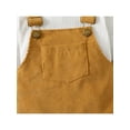 thumbnail image 6 of Qmyliery Girls 2Pcs Outfit Dress Shirt  Pants Suspender Shorts Wedding /Party, 6 of 9