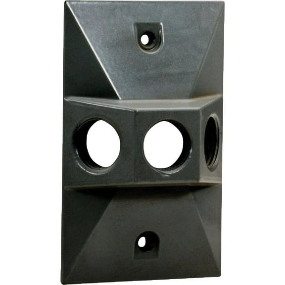 Southwire Single Gang Weatherproof 3-Hole Bronze Rectangular Cover WCR1350B-UPC