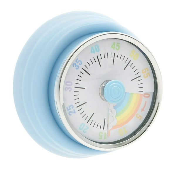 Visual Timer Large Colorful Dial Strong Magnetic Back Waterproof Mechanical Timer Battery Free for Study Kitchen Countdown