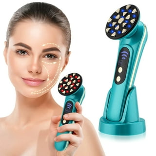 POINTERTECK Face Massager 7 in 1 Skin Care Tools Red and Blue