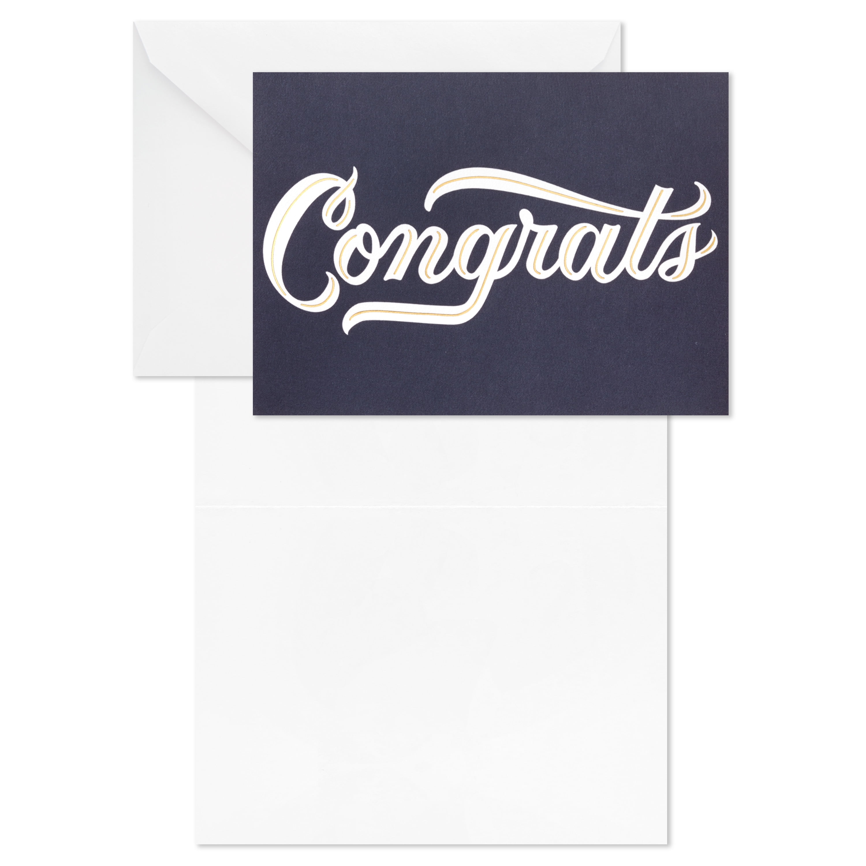 Hallmark Blank Congratulation Note Cards (Black and White Design), 50 Count
