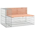 thumbnail image 4 of vidaXL Patio Bench with Gabion Basket Park Garden Outdoor Seating Solid Wood, 4 of 19