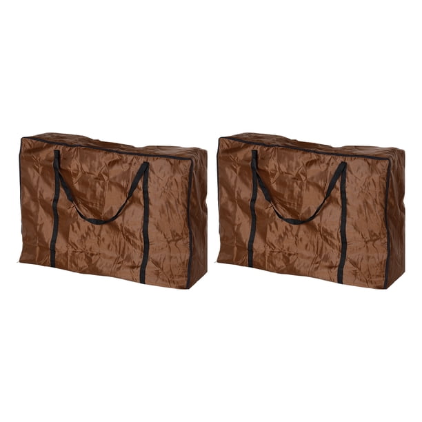 Uxcell Bolsa de Almacenamiento para Sillas de Exterior Impermeable, Bolsa de Transporte para Sillas Plegables, Funda de Silla, Caja de Transporte Marrón, Paquete de 2
