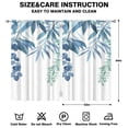 thumbnail image 2 of Blue Plant Leaves Curtains-blackout Curtains Bedroom Decor Living Room Darkening Grommet Window Drapes 2 Panels Set 52"x 84", 2 of 2