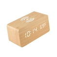 thumbnail image 4 of Reloj digital Reloj electrónico Reloj pequeño silencioso Práctico Multifunción Madera Color madera, 4 of 9