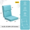 thumbnail image 4 of Aoodor 4-Piece Outdoor Chair Cushions 45 x 22 x 4 Inch Patio Furniture Seat Cushion - Blue, 4 of 10