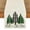 Green, variant on Smile Christmas Trees Winter Table Runner 13 x 72 Inch