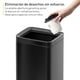 thumbnail image 3 of EKO Bote de basura Laguna 8L. Tapa abierta acabado Acero Inoxidable Negro Mate. Cubo de basura para oficina, baño o habitación. Estilo anidado, 3 of 8