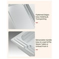 thumbnail image 3 of 6 Pack Hotel Pans,2.5" Deep Full Size Steam Table Pans,Full Size Food Pan,Half Size Hotel Pans[NSF Certified],Catering Food Pan Commercial Stainless Steel, Handle + Lid, 3 of 7