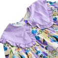 thumbnail image 4 of LYMAYTER Kids Baby Girls Smocked Floral Dress Toddler Long Sleeve Ruffle Neck Spring Holiday Wear 2-7Y, 4 of 5