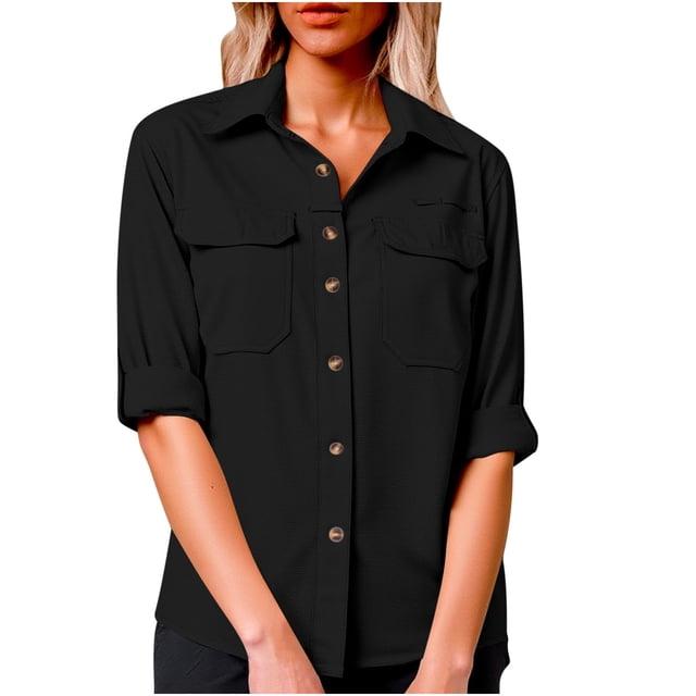 Wensltd Chandail à Manches Longues pour Femmes Printemps Été Décontracté Couleur Unie Chandail de Randonnée Extérieur