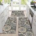 thumbnail image 3 of Boho Kitchen Rug Mat Sets 3 Piece, Farmhouse Non-Slip Kitchen Rug Runner, Washable Non-Skid Kitchen Rugs, Bohemian Kitchen Floor Mat for Hallway, Entryway, Laundry Room, 3 of 5