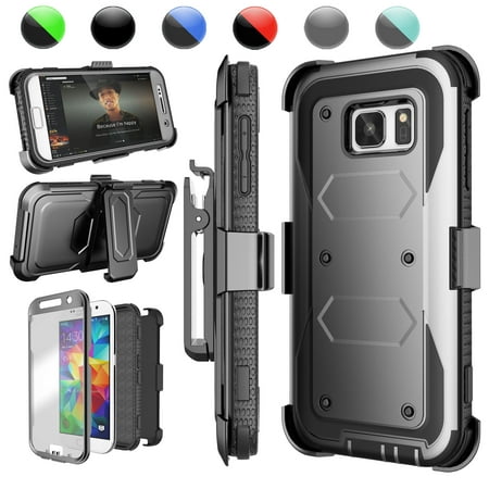 Galaxy S7 Case,Galaxy S7 Sturdy Case, Njjex [Built-in Screen Protector] Shock Absorbing Holster Locking Belt Clip Defender Heavy Case Cover For Samsung Galaxy S7 S VII G930 GS7 All